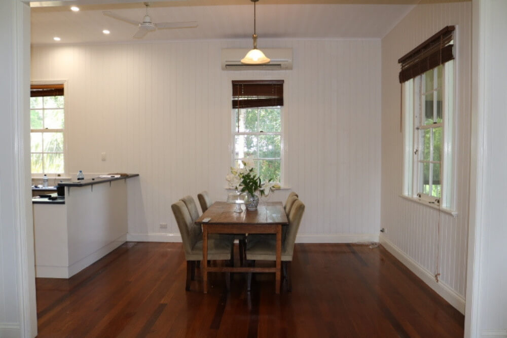 dining area before styling